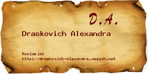 Draskovich Alexandra névjegykártya
