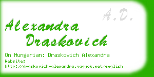 alexandra draskovich business card